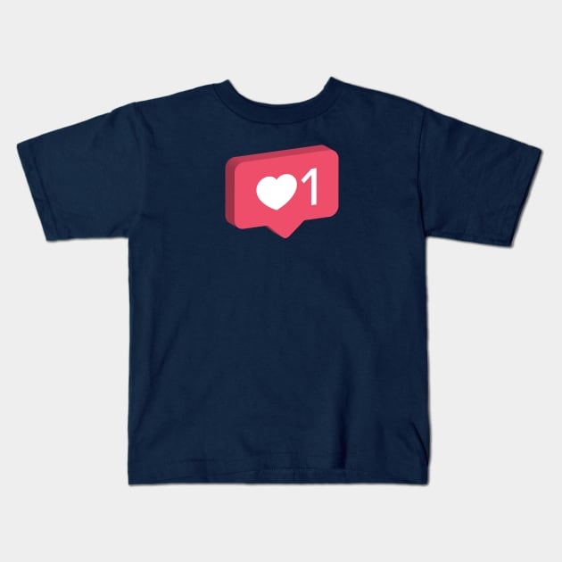 Isometric Instagram Like Kids T-Shirt by Jasmine Chang Art